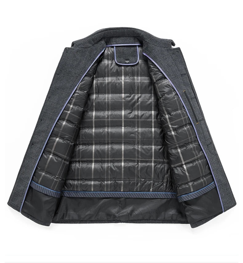 Brixton Plaid Overcoat