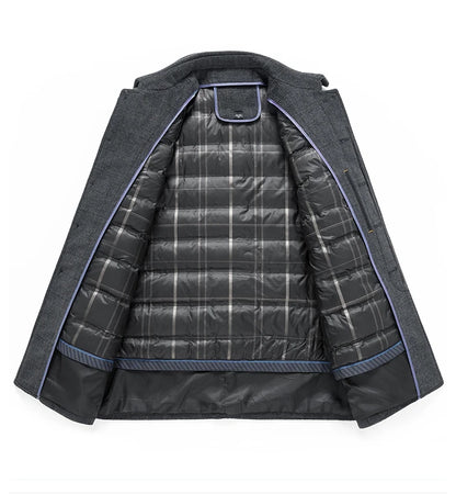 Brixton Plaid Overcoat