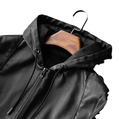 Maverick Hooded Leather Jacket