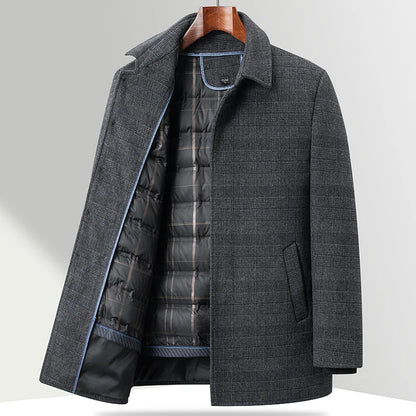 Brixton Plaid Overcoat