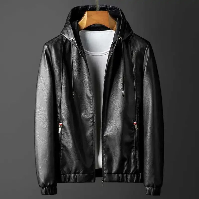 Maverick Hooded Leather Jacket